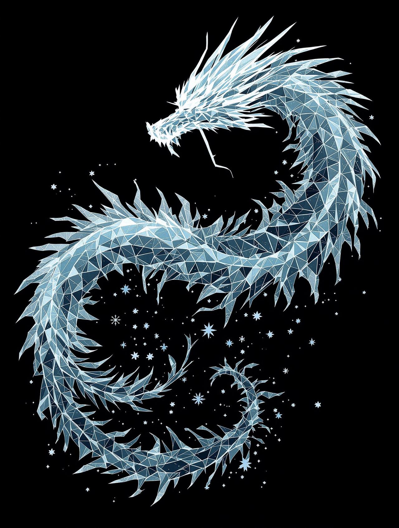 第九神马影院品牌意象 - 冰龙剪影